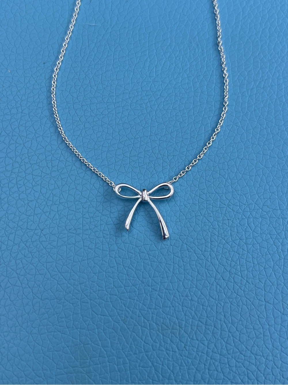 Silver Bow Pendant Necklace - Women's Jewelry